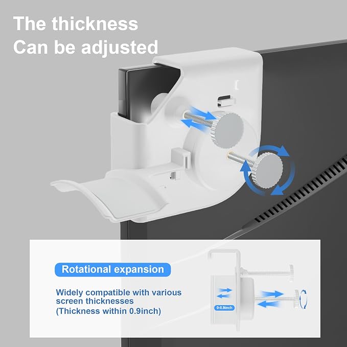 Headphone Holder for Screen (White) - Image 3