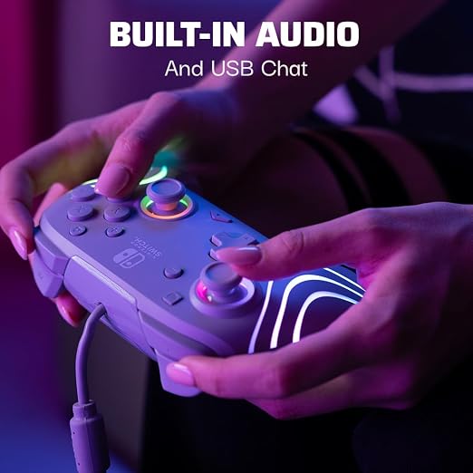 PDP Afterglow Wave Wired RGB Gaming Controller for Nintendo Switch 2, Lite - Image 6