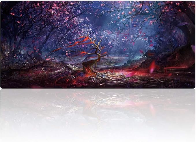 XXL Professional Large Mouse Pad & Computer Game Mouse Mat (35.4x15.7x0.1IN, 90x40 Forest) by Cmhoo