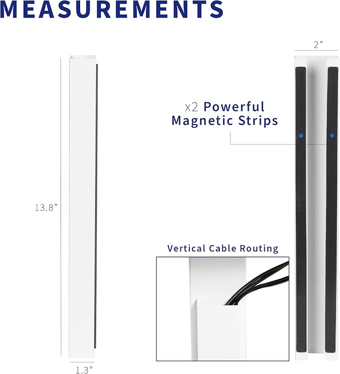 VIVO White 14 inch Cable Management Channel for Desk Leg, DESK-AC01-1MW - Image 3