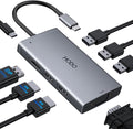 USB C Docking Station Dual Monitor for HP,Laptop Docking Station 3 Monitors by HODO