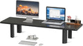 suptek Dual Monitor Stand Riser, 32.28" Large Stands for 2 Monitors | Wooden Desktop Organizer Shelf for Office Desk Computer, TV, Laptop by suptek