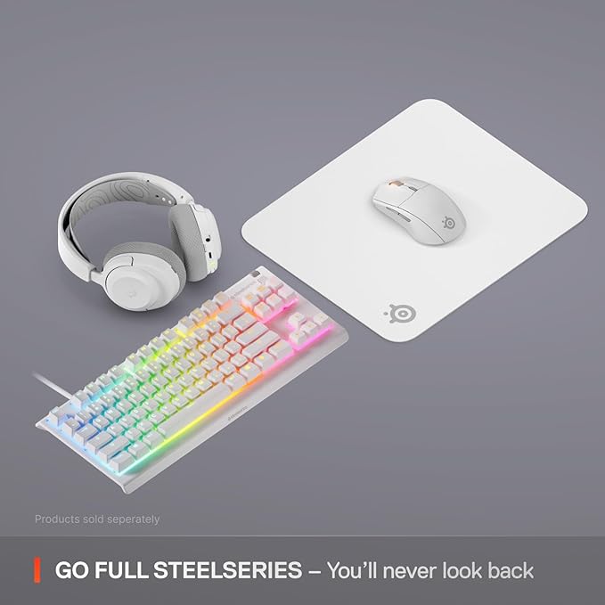 SteelSeries QcK Cloth Gaming Mouse Pad - Exclusive Micro-Woven Surface - Optimized for Gaming Sensors - Maximum Control - Size M - White - Image 7