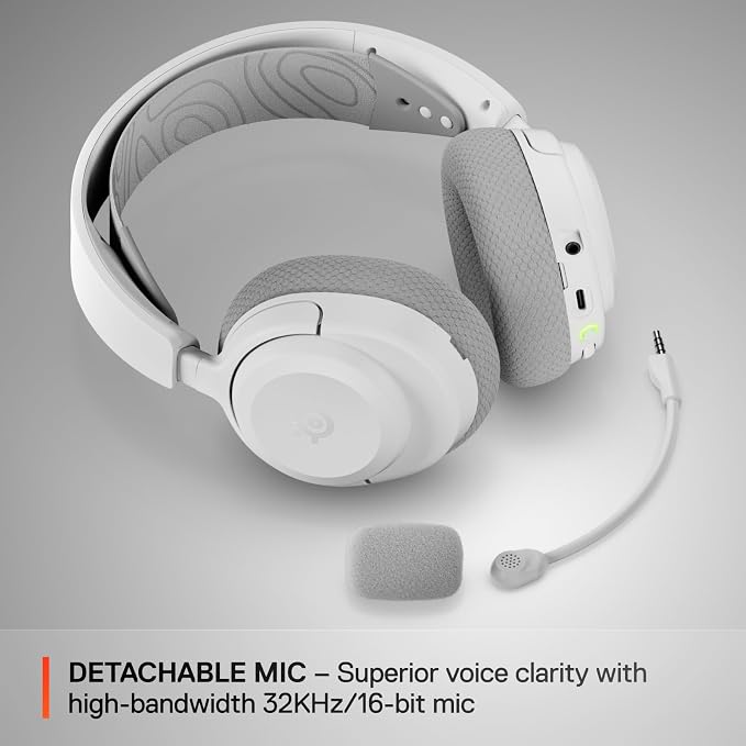 SteelSeries Arctis Nova 3X Wireless Multi-Platform Gaming Headset — Mobile App Control — 40 HR Battery — Neodymium Magnetic Drivers — 2.4GHz/Bluetooth — Xbox, PS5, PC, Switch, Mobile — White - Image 8