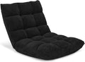 Giantex Folding Floor Chair with Back Support, 14 Adjustable Position, Padded Sleeper Bed, Couch Recliner, Floor Gaming Chair for Adults Meditation Living Room Bedroom, Black by Giantex