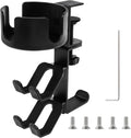 4 in 1 Desk Cup Holder with Headphone Hanger and Controller Stand Gaming Accessories, Under Desk Clamp Rotatable Headset Holder,Adjustable&Rotating Upgraded Arm Clamp,Desk Controller Holder (Black) by QENWKXZ