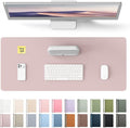 YSAGi Leather Desk Pad Protector, Office Desk Mat, Large Mouse Pad, Non-Slip PU Leather Desk Blotter, Laptop Desk Pad, Waterproof Desk Writing Pad for Office and Home (Grayish Lavender, 23.6" x 13.8") by YSAGi
