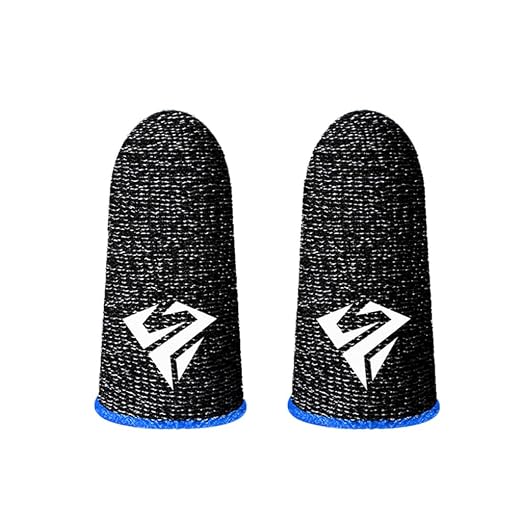 2Pcs Breathable Gaming Finger Sleeves Game Gloves Anti-Sweat Thumb Finger Cots Fingertip Cover for Mobile Games/COD / / ROS Gaming Sleeves Cots for Mobile Games Sensitive Touch Feel by Unknown