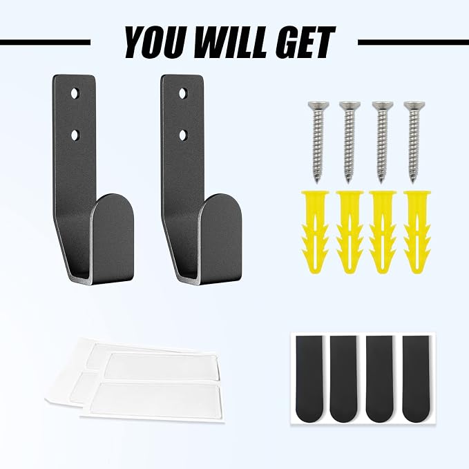 Keyboard Wall Mount Storage,Metal Wall Hanger Rack with Adhesive & Screw in, Universal for Gaming Mechanical Keyboards, for Devices Thickness < 2.5cm - Image 7