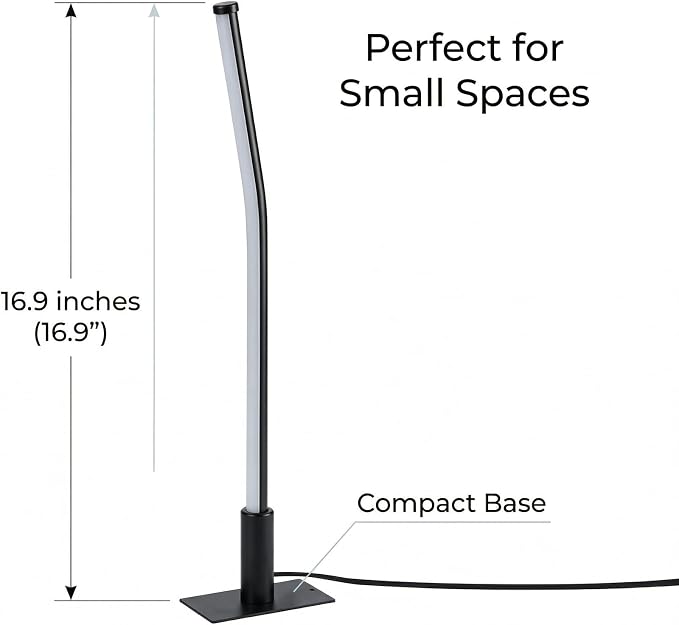 LED Touch Bedside Table Lamp,3 Color Temperatures,Dimmable,6W,Black - Image 7