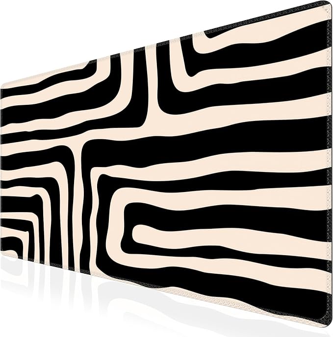 iCasso Gaming Mouse Pad (35.4x15.7 in), Keyboard Mouse Mat for Work, Curve | Large Stable Rubber Base Mousepad with Stitched Edges, Game, Office, Home by iCasso