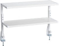 VIVO White Clamp-on 24 inch 2-Tier Desk Shelf, STAND-SHELF24C-W by Unknown
