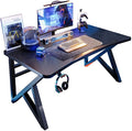 Multi-Functional Gaming Desk with Built-in Monitor Stand, Pegboard Hutch, RGB Lighting, Cable Management, Wireless Charger & Power Outlet, Designed for Gaming Setup Home Office Desk Desk A 120cm by HGTRH
