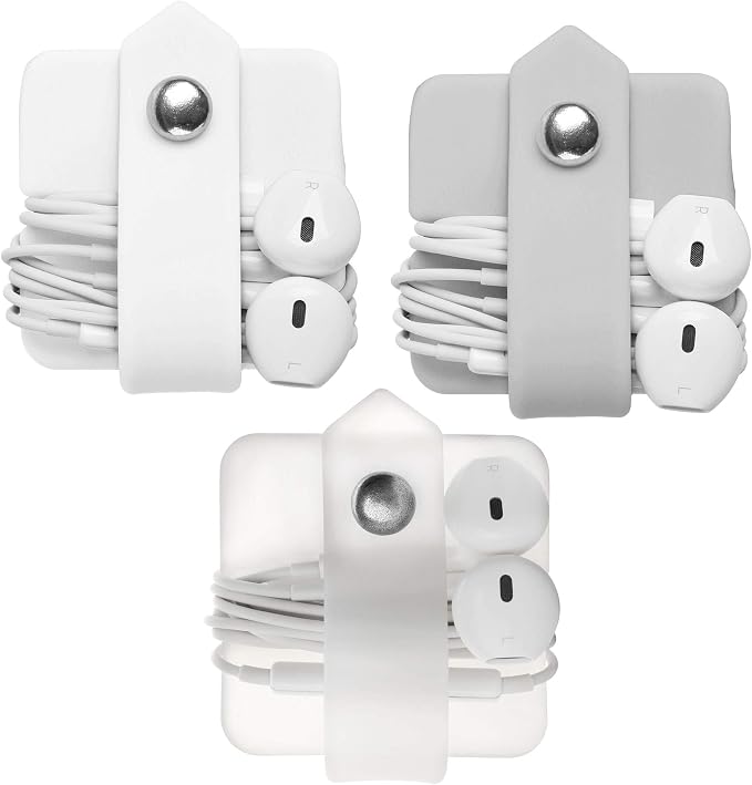 Cord Organizer Earbuds Holder Earphone Wrap Earphones Organizer Headset Headphone Earphone Wrap Winder Cord Manager Cable Winder Set of 3 - Image 4