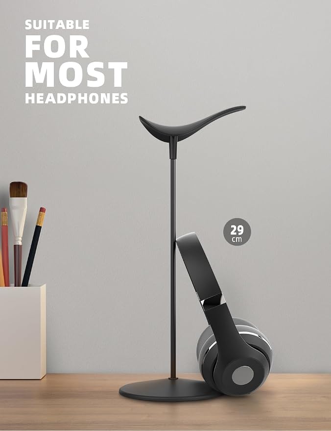 Lamicall Headphone Stand Desktop Headset Holder, Elegant Earphone Stand | Unique Appearance Design, Ultra Sturdy, Multi-Scenario Use for All Headset like Airpods Max, HyperX, Beats, Senn heiser - Image 7