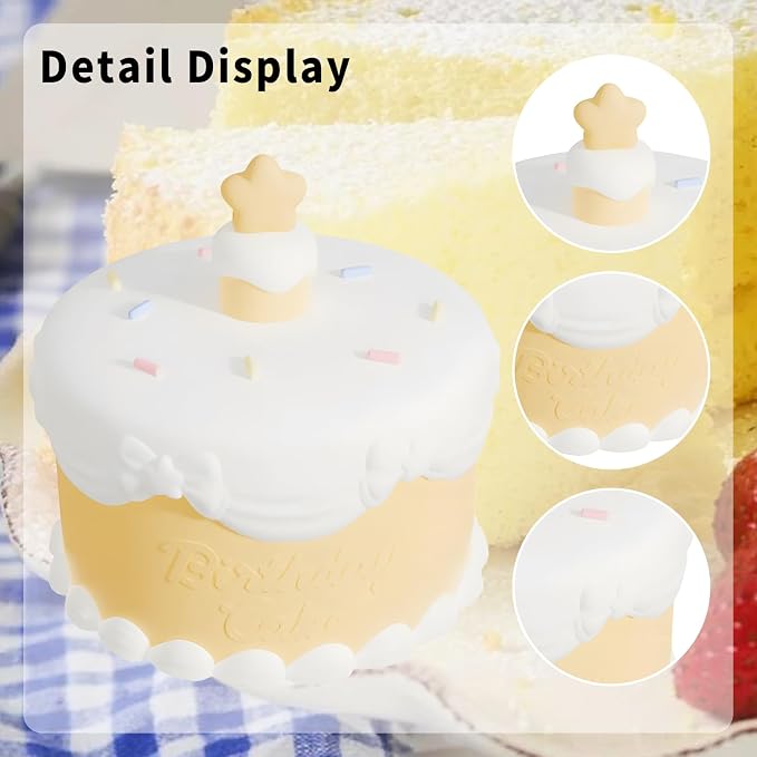 Birthday Gift Light with 3D Card, Silicone Night Light for Kids USB Rechargeable Cute Lamps Timer Setting Safe Bedside Lamp Gift for Girls New Year Christmas Thanksgiving Day - Image 3
