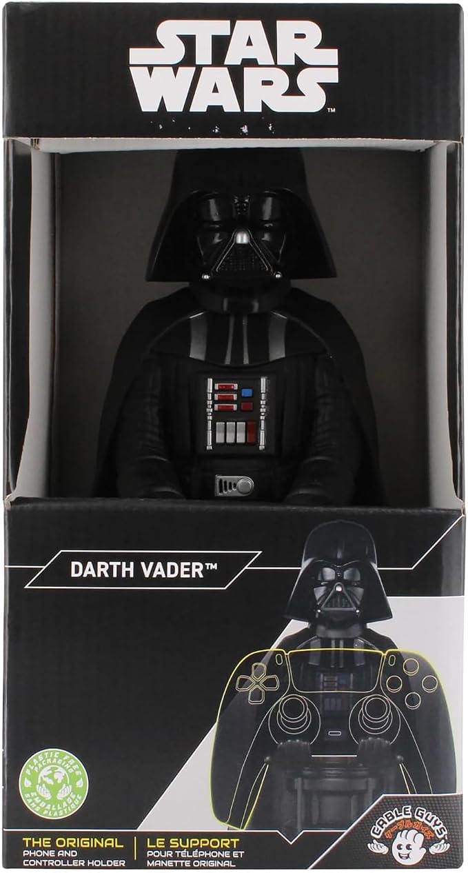 Exquisite Gaming: Star Wars: Darth Vader - Original Mobile Phone & Gaming Controller Holder, Device Stand, Cable Guys, Licensed Figure (Multi-colored) - Image 4