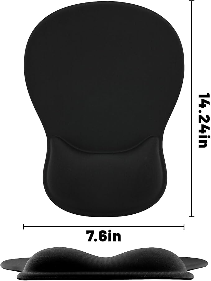 Ergonomic Mouse Pad with Wrist Rest - Gel Wrist Support Mousepad with Non-Slip PU Base for Computer, Laptop, Office & Home - Image 6