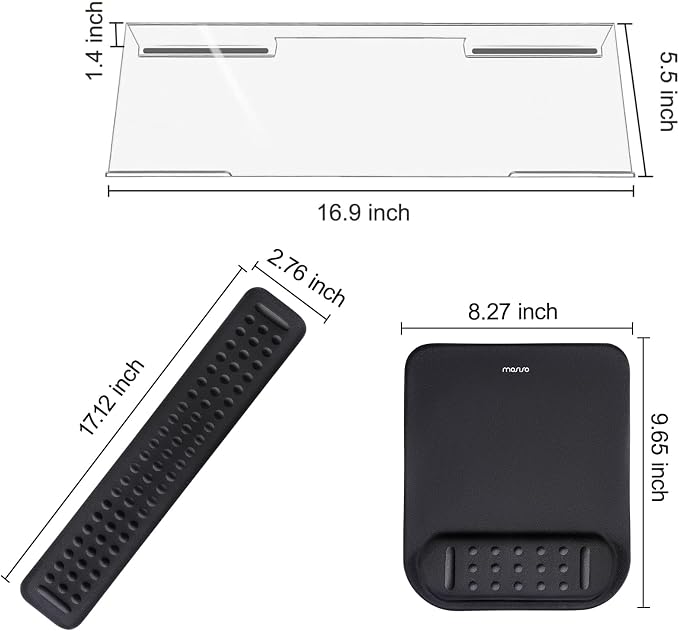 MOSISO Keyboard Stand&Wrist Rest Support for Keyboard &Mouse Pad Set - Image 8
