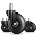 RidRed Office Chair Wheels Replacement Heavy Duty 3 Inch Roller Blade Wheels for Carpet Hardwood Floors,Support 650 LB, Noise Free, Fits 98% Chair, for All Floor, Set of 5 (Black) by RidRed