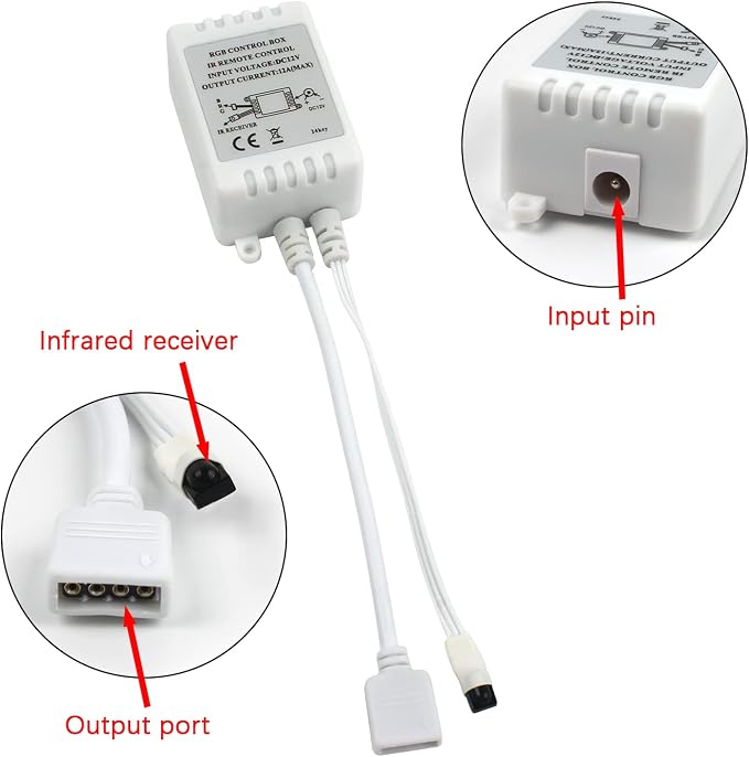 RGB LED Light Strip Remote Controller, 24 Key Wireless IR Remote Controller - Image 7