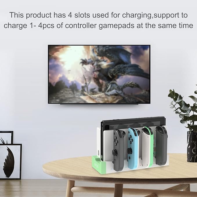 Switch Controller Charger Dock for Nintendo Switch 1/OLED for 4 Joy-Cons - Image 7