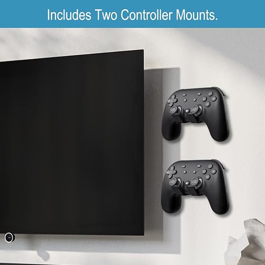 Controller Holder Wall Mount (2 Pack) - Metal Gaming Controller Stand for Xbox Series X S, PS5 PS4 Switch Pro Nintendo and More Controllers, PC Gaming Stuff Accessories with Stable 3M Adhesive (Black) - Image 7