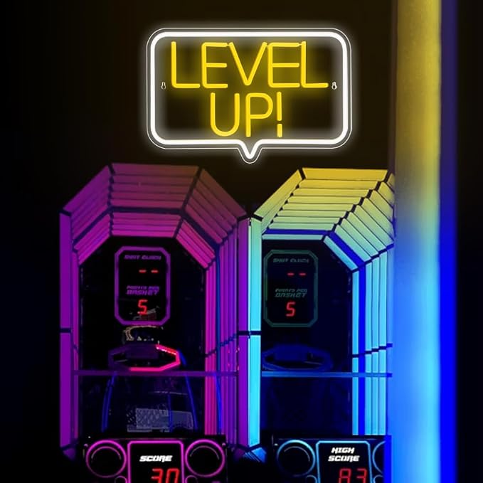 Level Up Neon Sign,Gaming Neon Light for Teens Room Decor, Arcade Games Victory Light Up Signs for Gamer Room Decor,for Teens, Boys, Gamer Gifts(16.73x10.62 inches) - Image 4