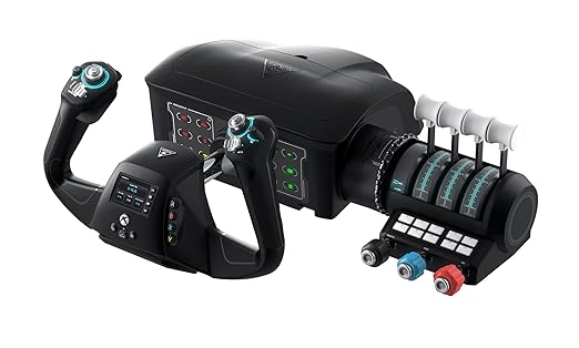 Turtle Beach VelocityOne Flight Universal Control System - Xbox Series X & Xbox Series S, Xbox One & Windows 10 & 11 PCs with Yoke Handle, Throttle Quadrant, Trim Wheel & Rudder Controls by Unknown