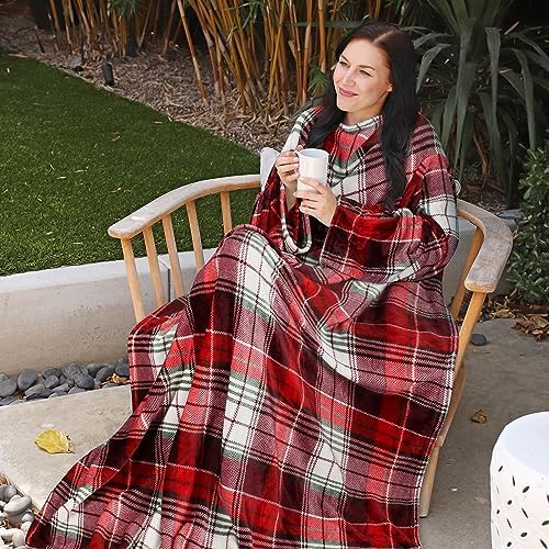 Catalonia Wearable Blanket with Sleeves for Women & Men, Fleece Wrap Throw - Image 4