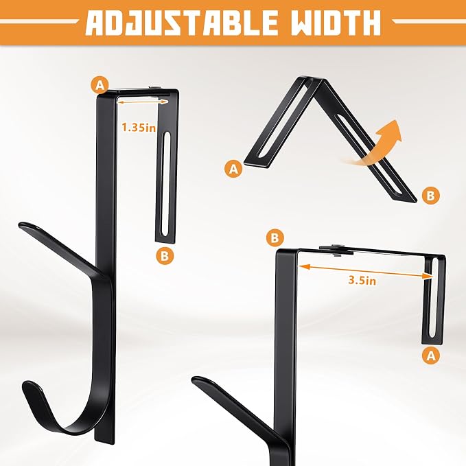 Geelin 4 Pcs Cubicle Accessories Set Include 2 Adjustable Double Cubicle Hooks 2 Fabric Wall Headphone Stands for Office Space-Saving Hanger Set - Image 5