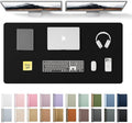 YSAGi Leather Desk Protector, Office Mat, Large Mouse Mat, Non-Slip PU Leather Blotter, Laptop Desk Pad, Waterproof Writing Pad for Office and Home (Black, 47.2" x 23.6") by YSAGi