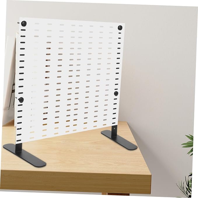 Mikikit 2pcs Height Pegboard Desk Stand Ergonomic Organizer for Office Gaming Accessories Easy Assembly Modern Design - Image 4