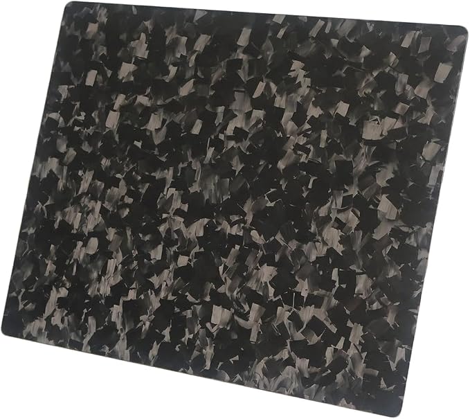 Multipurpose Carbon Fiber Mouse Pad - Hard, Thin, and Lightweight for Office, Gaming, and Daily Computer Use on Desk or Lap (Forged, Medium) by Banjiang