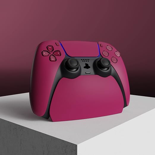 PlayVital 2 Pack Controller Display Stand for ps5, Gamepad Stand Desk Holder for ps5 Controller Accessories with Rubber Pads, Cosmic Red - Image 2