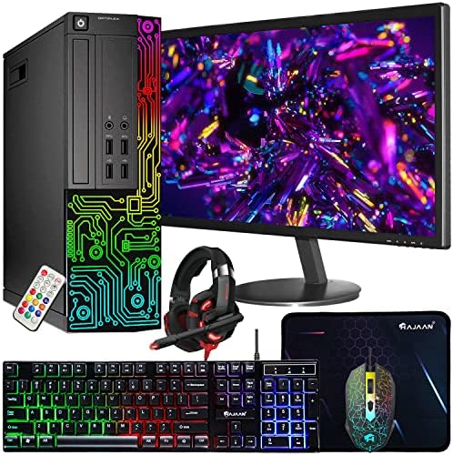 Dell OptiPlex Desktop RGB Computer PC, Intel Core i7 Processor, 16GB RAM, 512GB SSD, 24 Inch HDMI Monitor, RGB Keyboard Mouse and Headset, WiFi, Windows 11 Pro (Renewed) by Amazon+Renewed