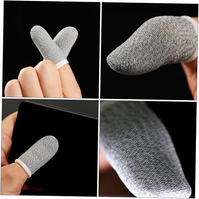 10pcs Upgrade Your Gaming Experience Breathable Finger Cots Thumbs Ban Sweat Hand Finger Sleeve Game Props Protectors Wear-Resistant Props - Image 3