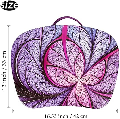 Lap Laptop Desk - Portable Lap Desk with Pillow Cushion, Fits up to 15.6 inch Laptop for Home Office Students Use as Computer Laptop Stand, Book Tablet(1-Purple Flower) - Image 3