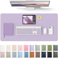 YSAGi Desk Protector&Blotter, Non-Slip Waterproof Leather Mouse Pad | Shields Scratches, Stains, Spills, Heat & Scuffs; Suede Non-Slip; Easy-Clean; Comfy Writing/Typing,31.5" x 15.8",Light Purple by YSAGi