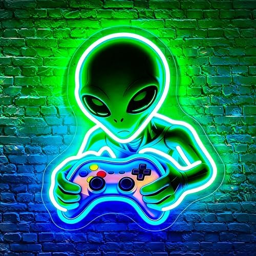 Neon Sign Alien Gaming Neon Sign for Wall Decor LED Sign Neon Light by GdbkabfNeonSign