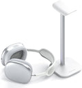 Headphone Stand, Desktop Headset Holder Heavy Base Desk Earphone Stand Aluminum Gaming Headset Hanger Rack Compatible with AirPods Max, AirPods Pro, Sony, Beats, Bose, Razer (White) by MANMUVIMO