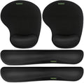 VAGAU Premium Keyboard Wrist Rest and Mouse Pad Wrist Support for 2 Pack | Ergonomic Memory Foam Set for Office, Laptop, Mac, Computer and Gaming, Comfortable Typing &Wrist Pain Relief by VAGAU