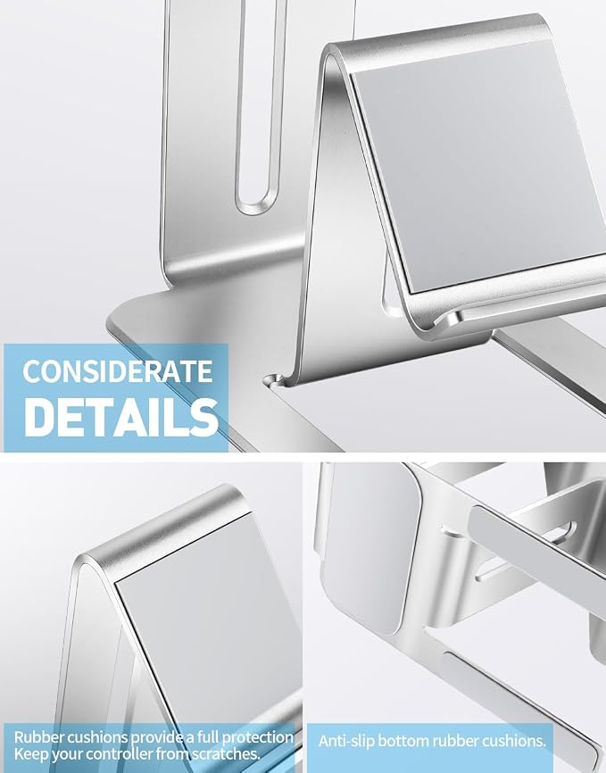 Controller Holder – 2 Tier Universal Aluminum Display Stand Accessories PC Gaming Desk Decor Stuff Gamer Gifts for Xbox Series X S, Elite 2, PS5, PS4, PS3, Switch Pro and Almost All Controller - Image 6