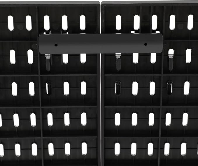 Desk Pegboard, Plastic Privacy Divider & Desk Partition Panel, Office Accessory Organizer No-Drill Mounted Pegboard for Home, Office, Gaming (Black, Freestanding) - Image 4