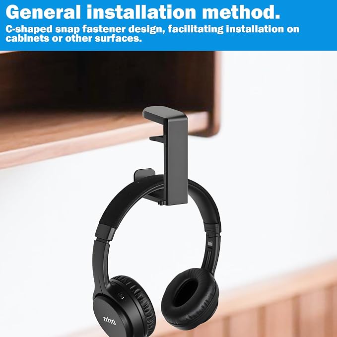 Rotating Headphone Stand,Headphone Holder Desk - Image 3