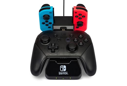 PowerA Controller Charging Base for Nintendo Switch, Black, Wireless Controller charging, Charge, rechargeable battery, Nintendo Switch, Joy-Con Charging, PowerA Wireless Charging by PowerA