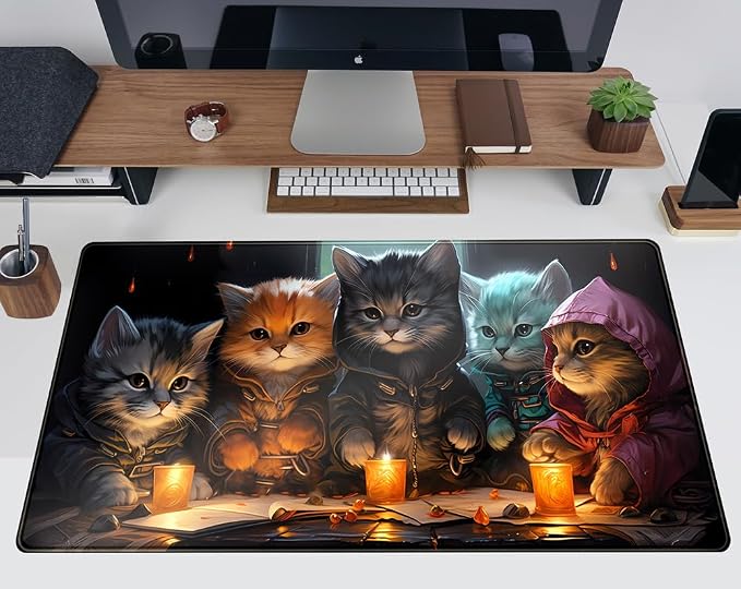 Commander Roleplay Desk Pad Mat Role Gaming XXL Big Mouse Pad Gaming Tabletop Game Gamer Gift - Mousepad XXL Laptop Computer Keyboard Pad with Stitched Edges Anti-Slip Funny Deskpad 31.5x15.7 in - Image 2
