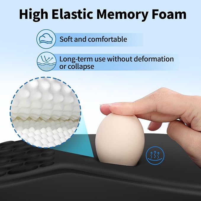 YIWEI Ergonomic Mouse Pad with Wrist Rest for Carpal Tunnel Pain Relief - Image 3