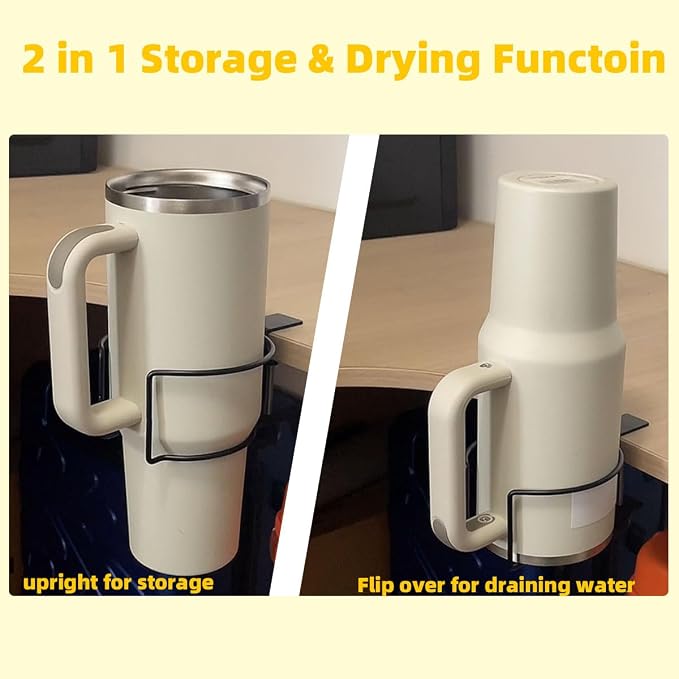 Desk Cup Holder,Mug Hooks Compatible with Most Cups & Bottles - Image 2