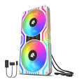 ASIAHORSE Matrix-White 48 Addressable RGB LEDs 240MM All-in-One Square Frame Integrated Fan with MB Sync/Analog Controller, Integrated PWM Control Fan for Computer Case and Liquid Cooling System by ASIAHORSE
